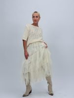 Fustă din tulle cu volane