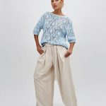 Bluză din tricot cu model perforat