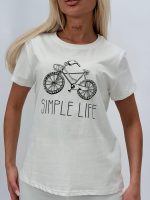 Tricou din bumbac cu imprimeu și ștrasuri - imagine 3