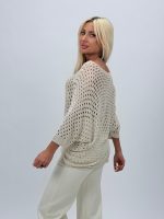 Bluză din tricot cu adaos de in - imagine 4