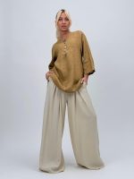 Cămașă din in cu 5 nasturi - imagine 24