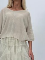 Bluză scurtă tip raglan cu lurex - imagine 3