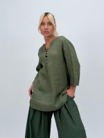 Cămașă din in cu 5 nasturi - imagine 31