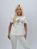 Tricou din bumbac cu imprimeu și ștrasuri - imagine 2