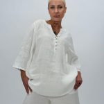 Cămașă din in cu 5 nasturi