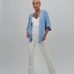 Blazer din tricot cu mâneci 3/4