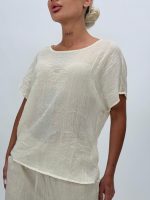 Bluză basic din bumbac - imagine 3