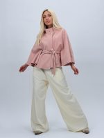 Poncho cu cordon în talie - imagine 34