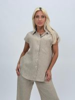 Cămașă din in cu lurex