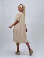 Rochie vaporoasă cu mânecă scurtă și buzunare ascunse - imagine 8