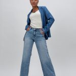 Jeans | Blug drept cu model stea la buzunar