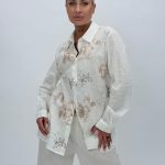 Cămașă din bumbac cu broderie