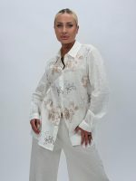 Cămașă din bumbac cu broderie