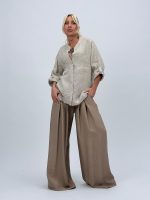 Cămașă din in cu buzunare - imagine 22