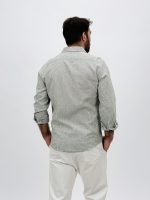 Cămașă din in cu dungi mici - imagine 7