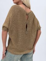 Bluză din tricot cu lurex și nasturi la spate - imagine 21