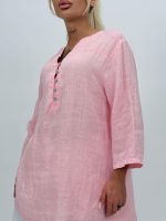 Cămașă din in cu 5 nasturi - imagine 27