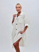 Cămașă tip rochie din in - imagine 4