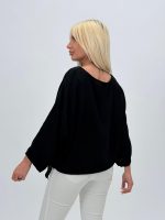 Bluză raglan din voal cu colier - imagine 12