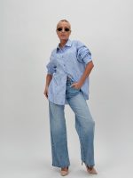 Cămașă cu dungi și broderie - imagine 6