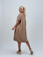 Rochie vaporoasă cu mânecă scurtă și buzunare ascunse - imagine 25