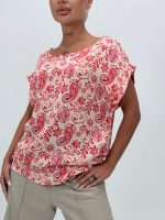 Bluză din satin imprimat - imagine 7