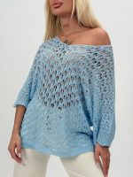 Bluză raglan tricotată din bumbac - imagine 2