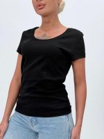 Tricou din bumbac cu decolteu la baza gâtului - imagine 6