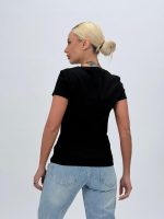 Tricou din bumbac cu decolteu în V - imagine 7