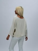 Bluză raglan din voal cu colier - imagine 8