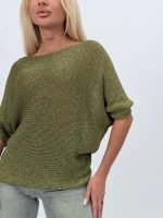 Bluză din tricot cu lurex și nasturi la spate - imagine 13