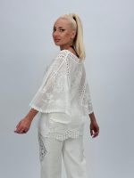 Bluză din bumbac cu broderie - imagine 4