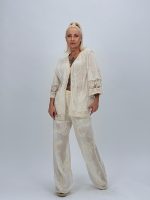 Blazer din bumbac cu broderie - imagine 10