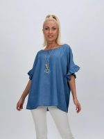 Bluză din lyocell cu colier