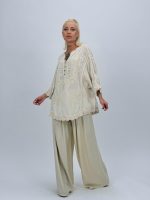 Bluză din bumbac cu broderie și 4 nasturi - imagine 9