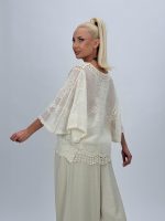 Bluză din bumbac cu broderie - imagine 8