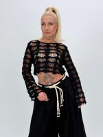 Bluză scurtă croșetată - imagine 11