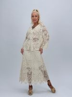 Cardigan croșetat cu butoni aurii - imagine 10