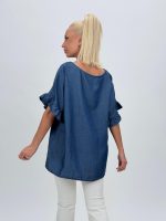 Bluză din lyocell cu colier - imagine 8