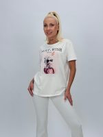 Tricou din bumbac cu imprimeu kitty - imagine 2