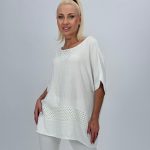 Bluză oversized cu broderie