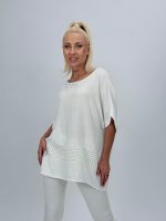 Bluză oversized cu broderie