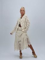 Cardigan croșetat cu decolteu la baza gâtului - imagine 10