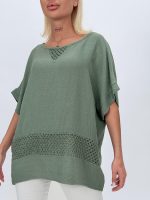 Bluză oversized cu broderie - imagine 10