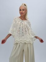 Bluză din bumbac cu broderie - imagine 6