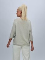 Bluză din tricot cu lurex și decolteu în V - imagine 8