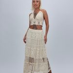 Fustă lungă croșetată