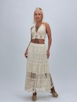 Fustă lungă croșetată