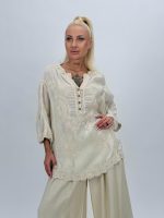 Bluză din bumbac cu broderie și 4 nasturi - imagine 6