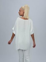 Bluză oversized cu broderie - imagine 3